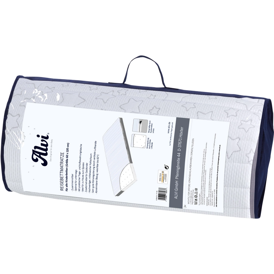 Alvi® Reisebettmatratze gerollt weiß 60 x 120 cm