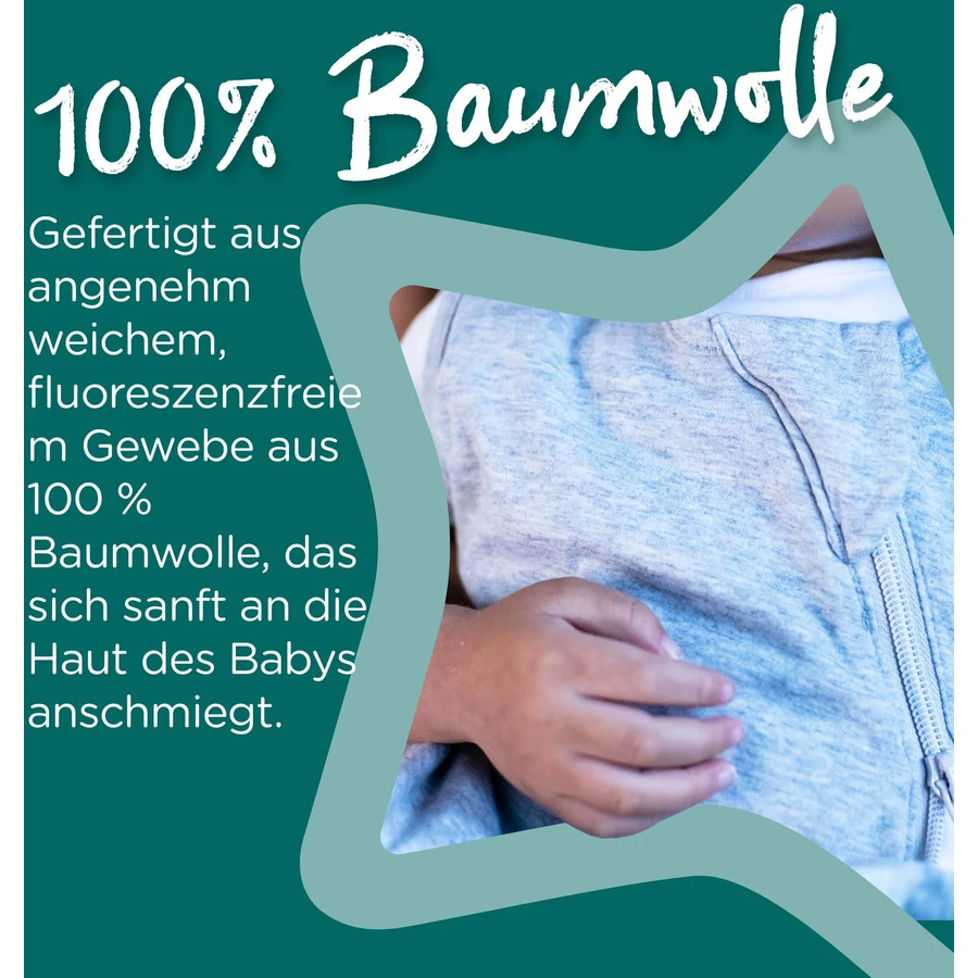 Tommee Tippee Strampler Original-Grobag Steppee 18–36 Monate, 1.0 TOG, grau