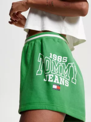 Shorts de moletom universitários com modelagem relaxada