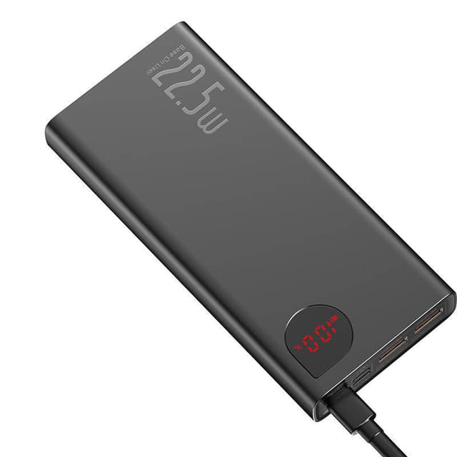 Powerbank Baseus Adaman Metal, 20000mAh, 2xUSB, USB-C, Lightning, microUSB 22,5W (sort)