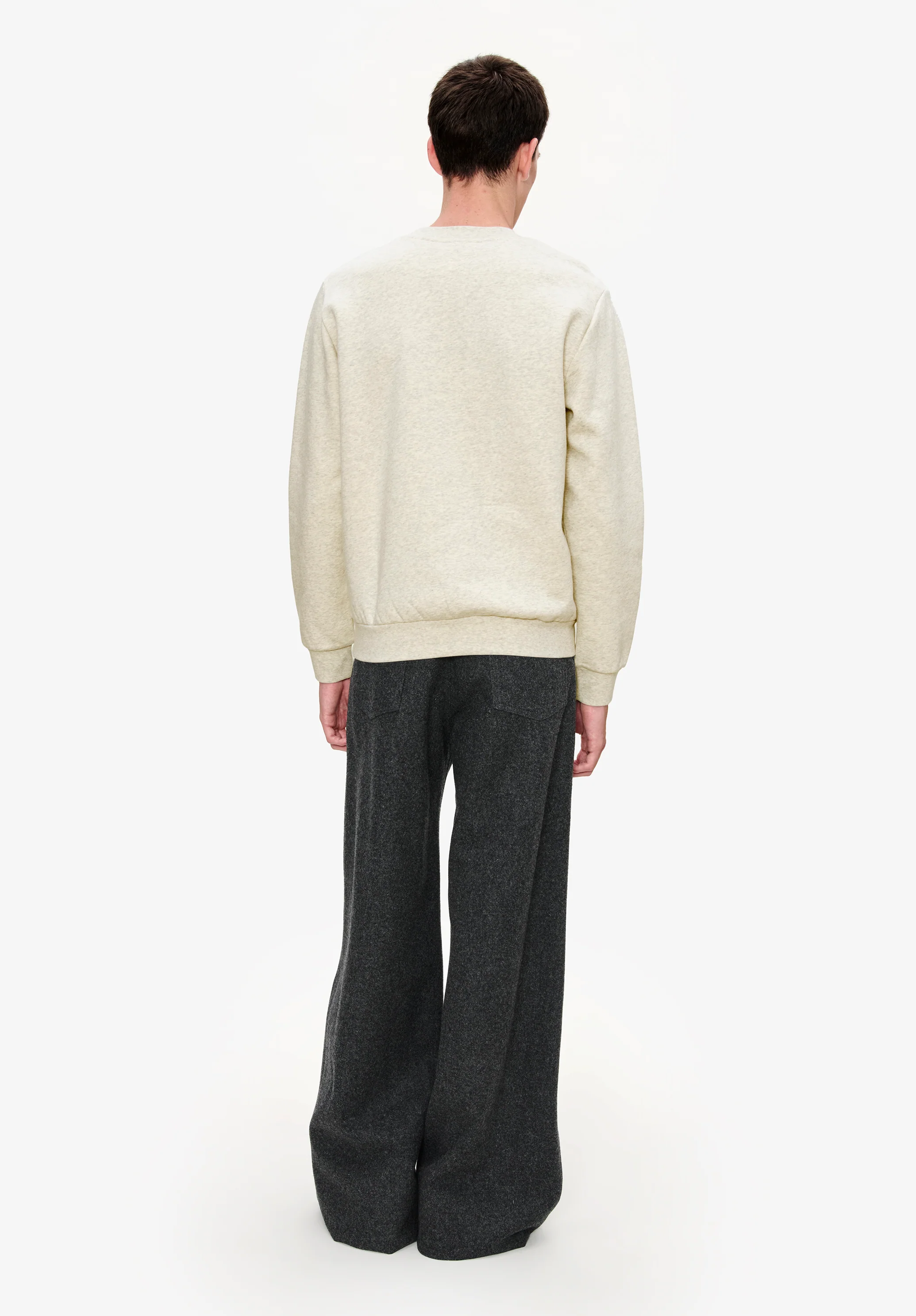 Sweat standard item unisexe - Ecru chine / marron