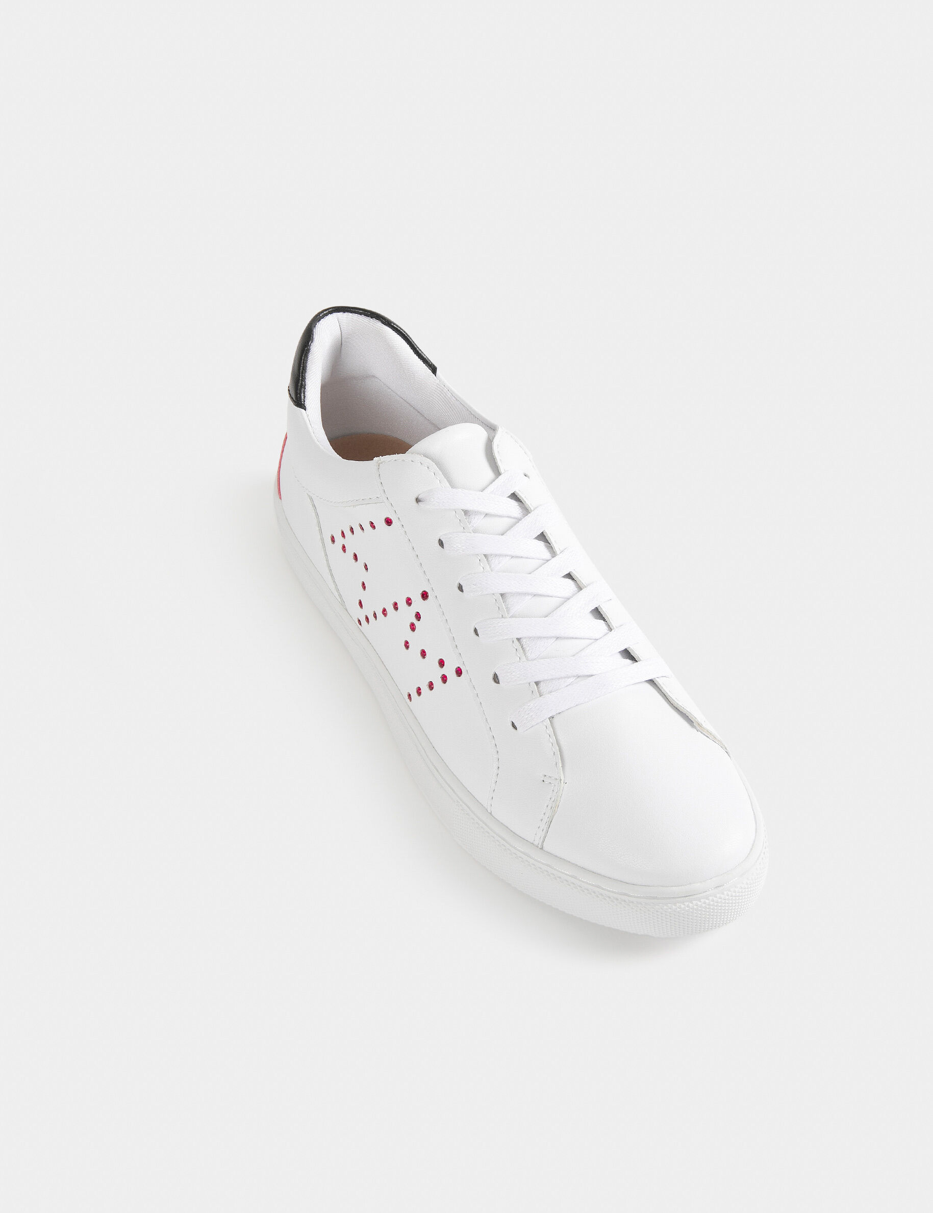Baskets avec strass blanc femme - blanc