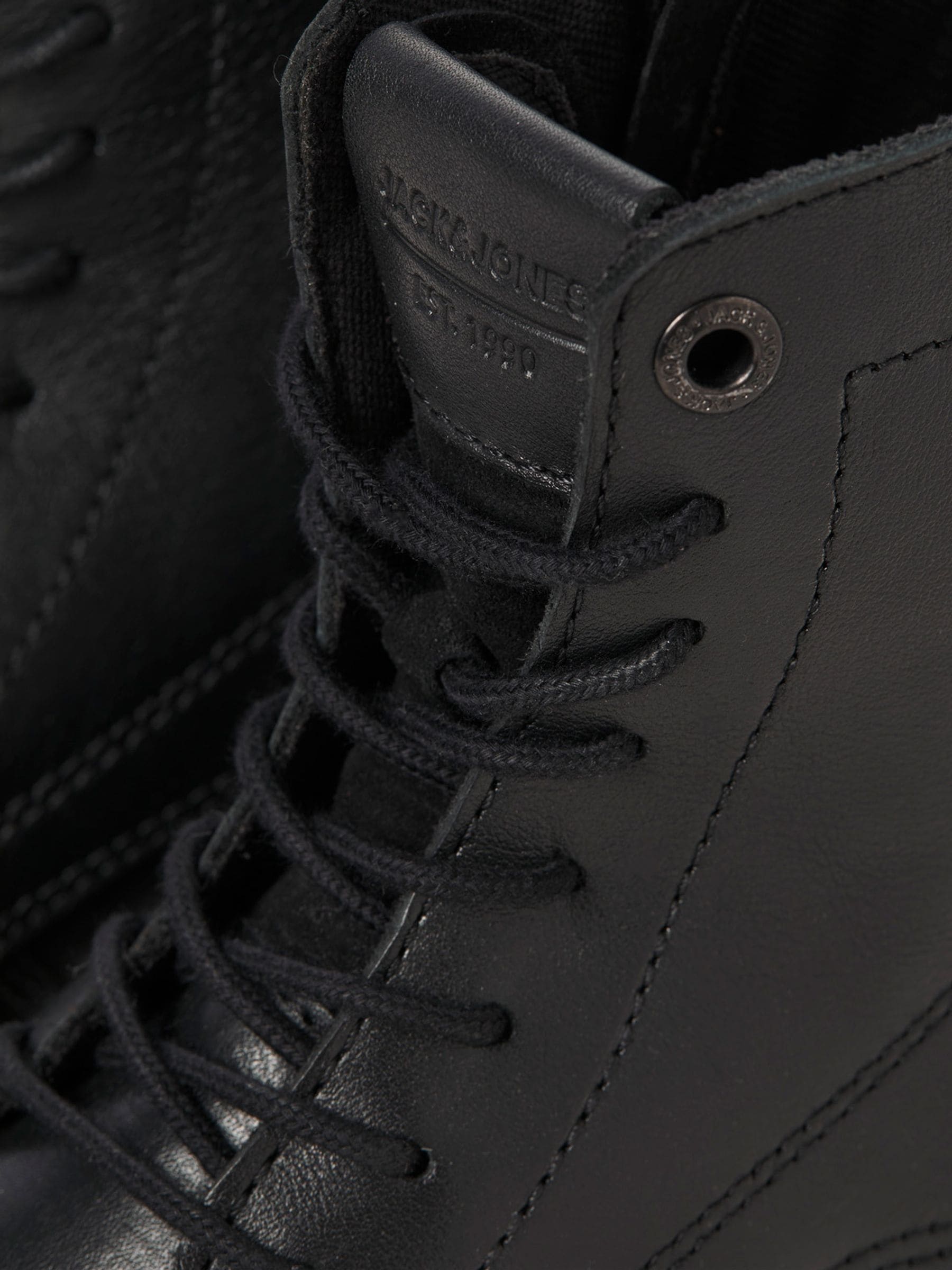Zwart - JACK & JONES leren laarzen