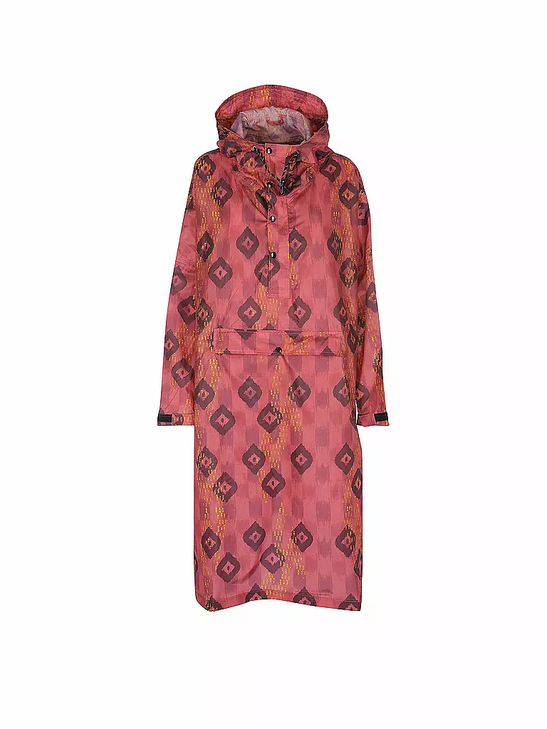 RAINKISS Regenjacke - Regenponcho Ikat rot