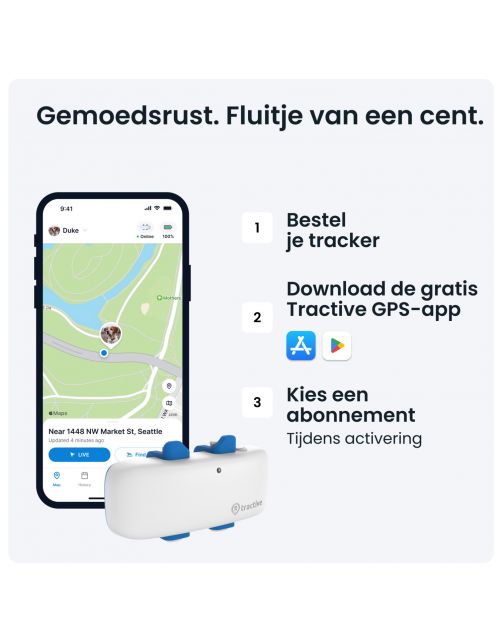 Tractive Gps Dog 4 Hondentracker En Activiteitenmonitor 17x71x28 mm - Hondenlocatievinder