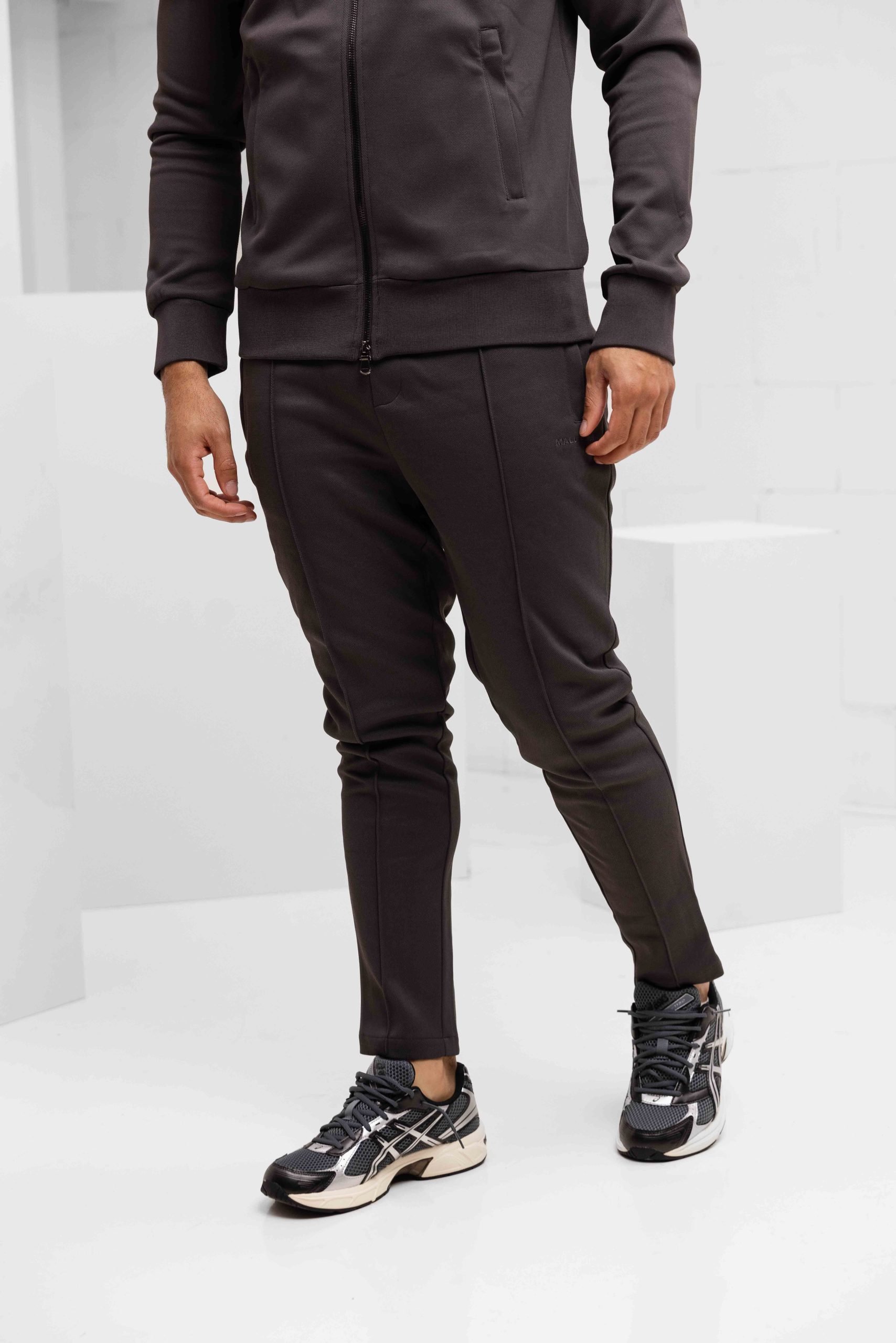 Malelions Pique Zip Trainingspak Heren Bruin