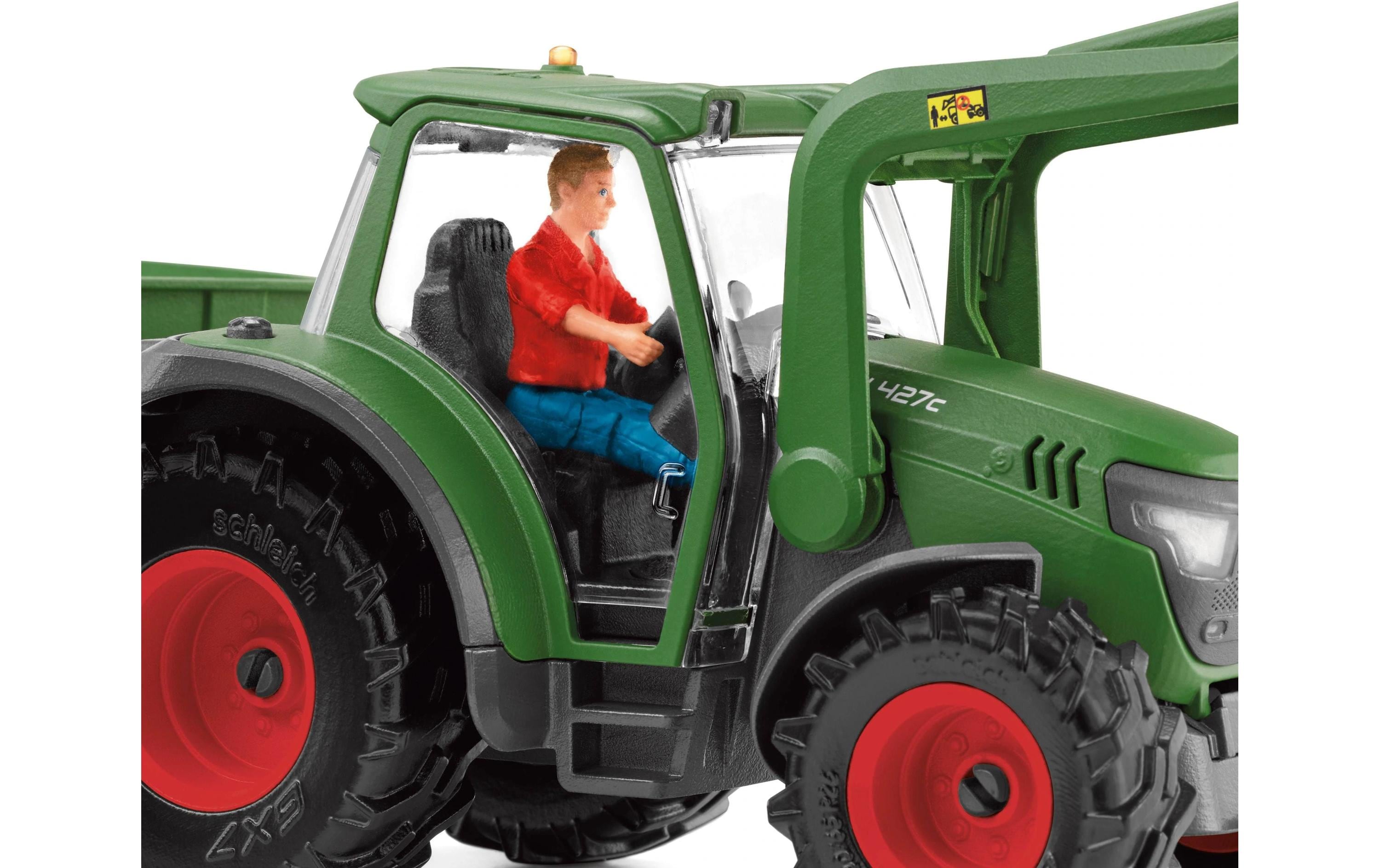 Spielfigurenset Farm World Traktor mit AnhängerTraktor-Spielset