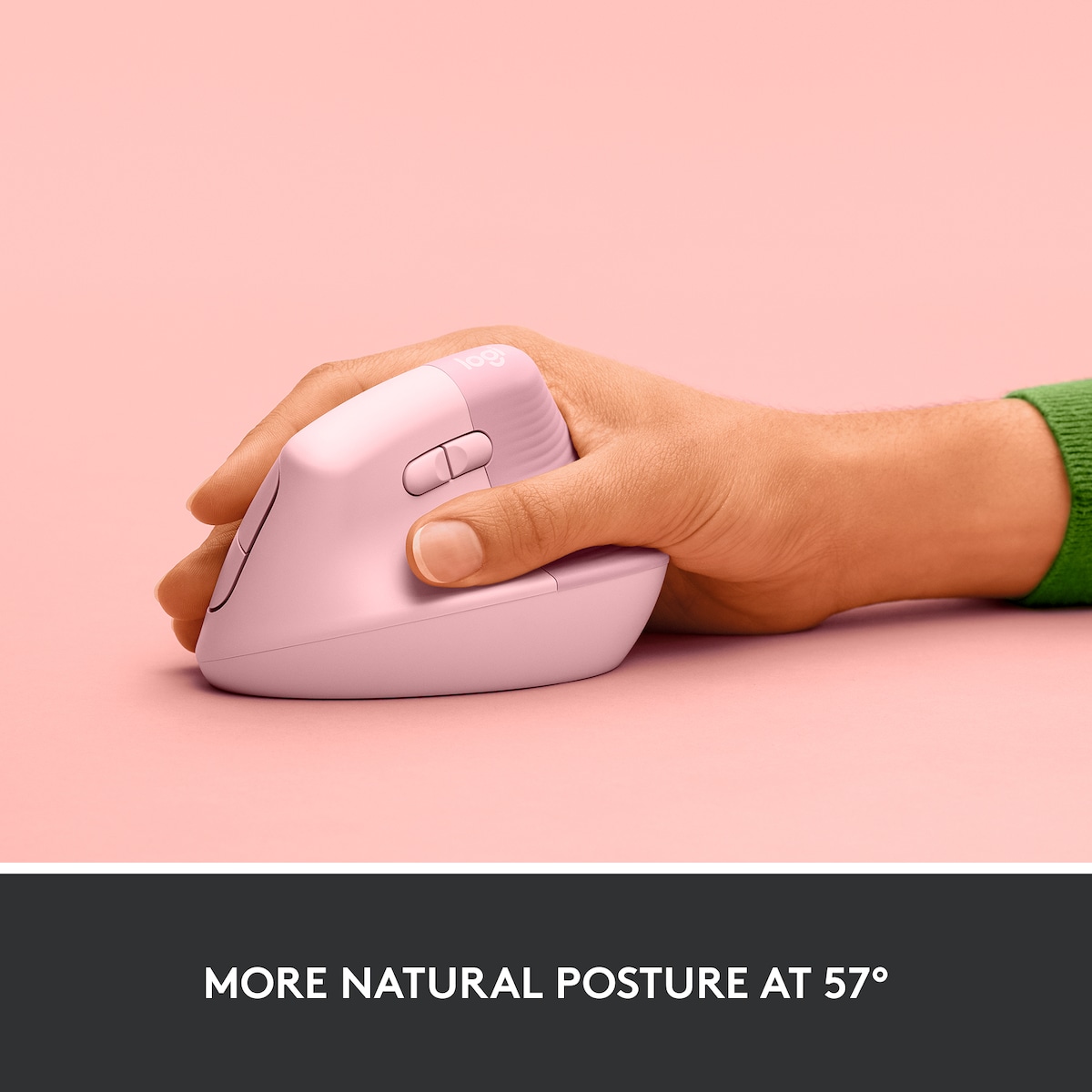 Logitech Lift Vertical trådløs mus (rose)