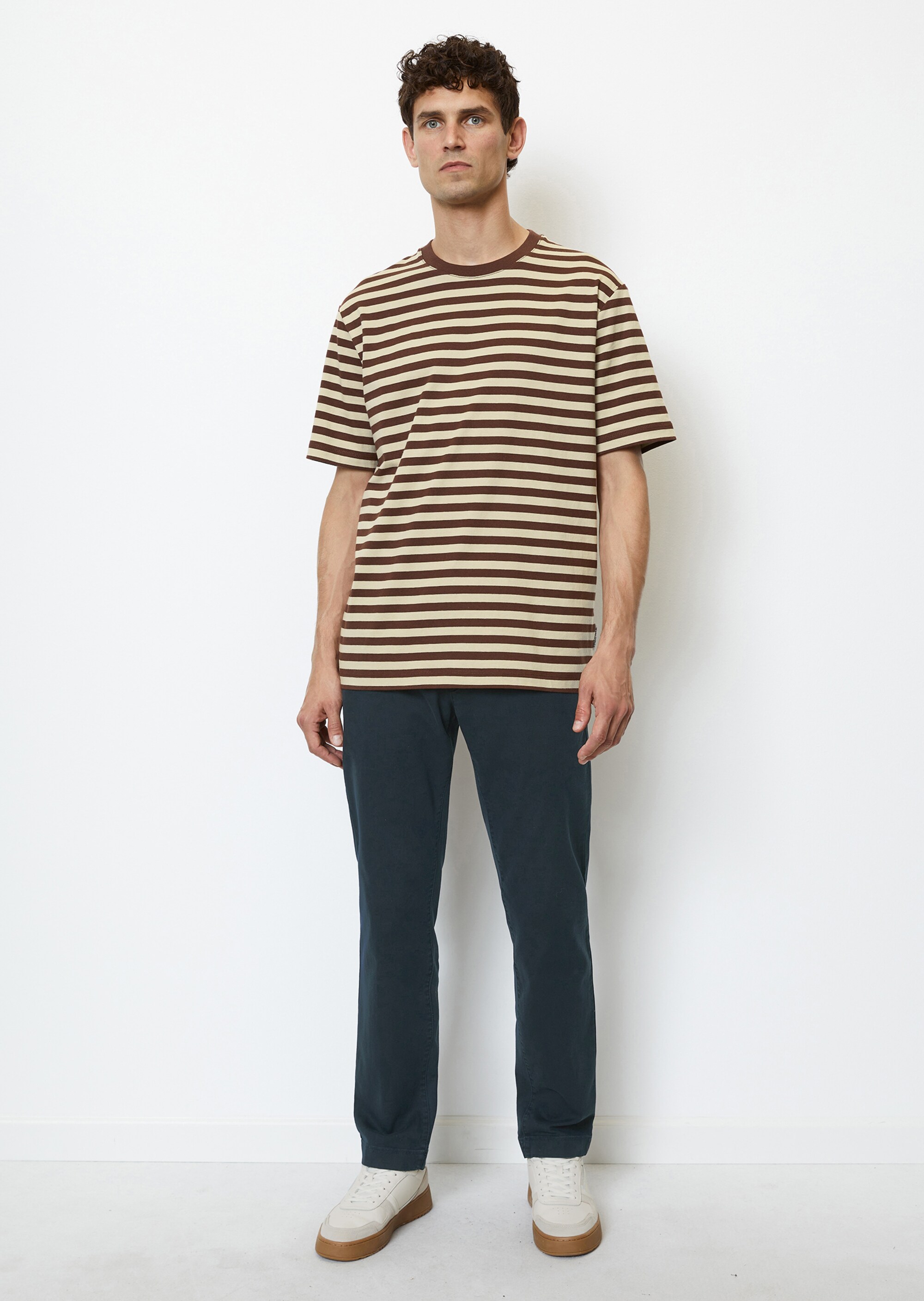 Gestreiftes T-Shirt regular in schwerer Heavy-Jersey-Qualität