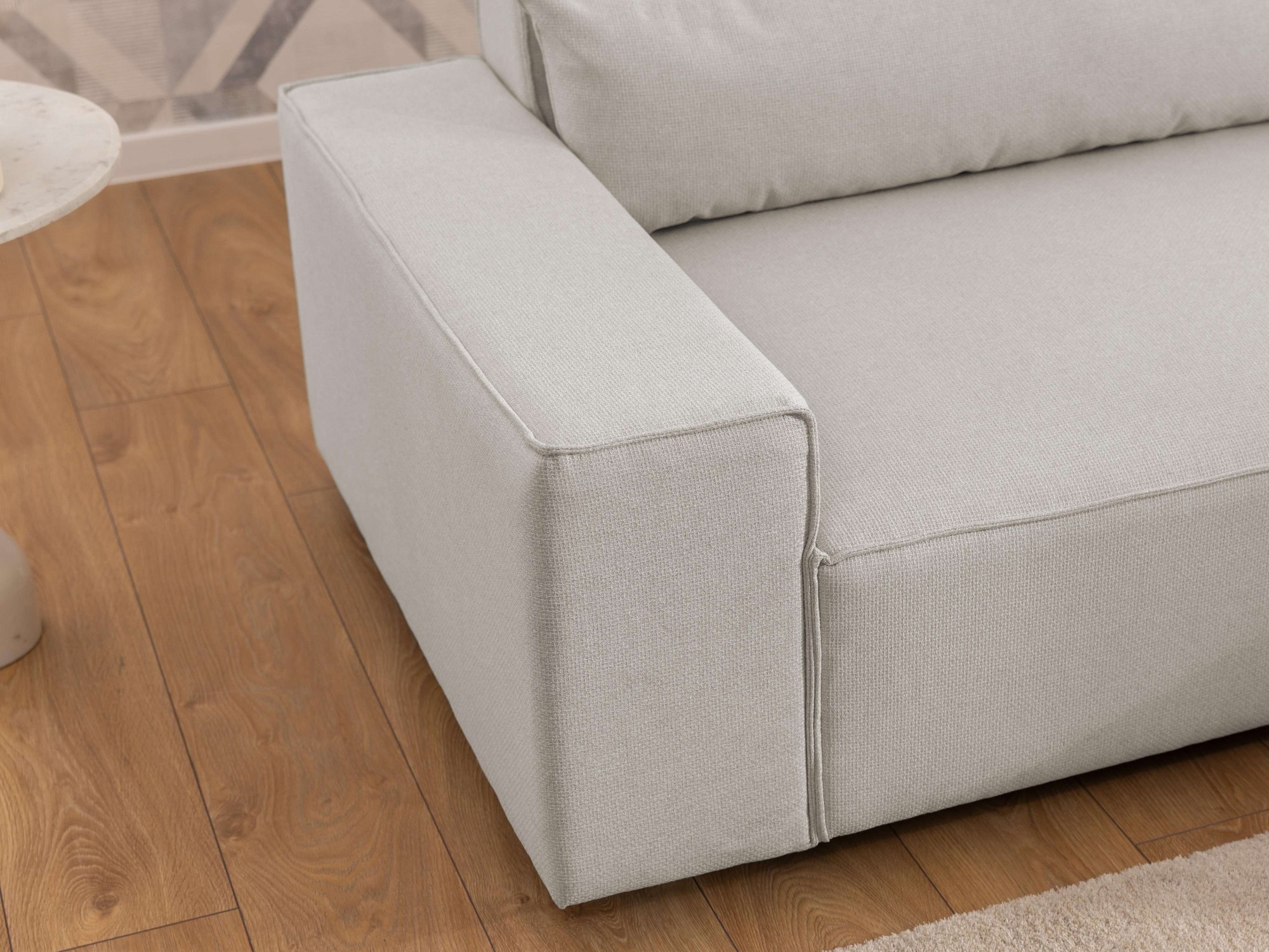 GOODproduct Ecksofa »KINLEE Design-Sofa mit Recamiere rechts/links, Masse B/T/H 251/144/70cm« L-Form mit Wellenunterfederung, ohne Bettfunktion, modern und beguem