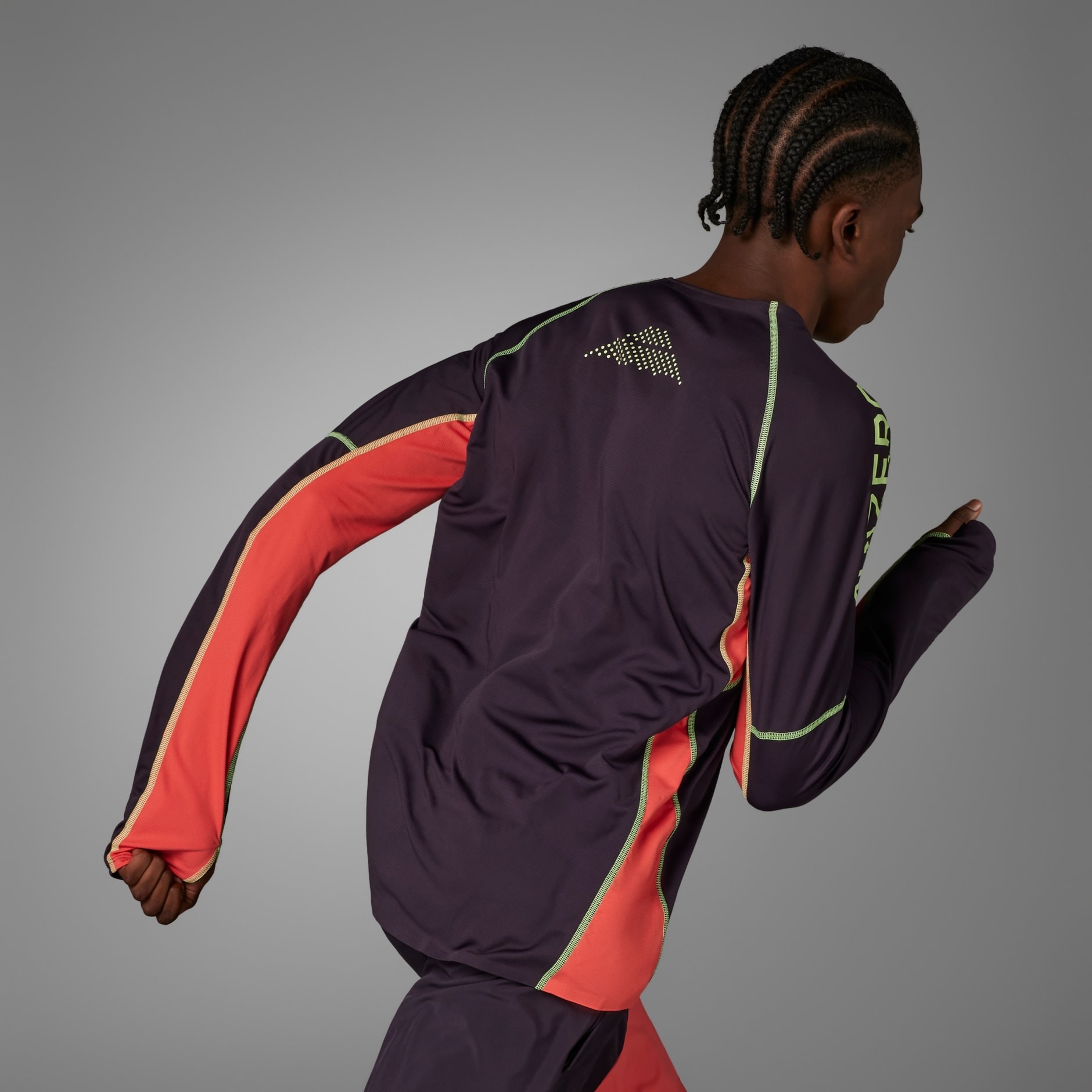 Ekiden Running Long Sleeve Tee Herre Aurora Black