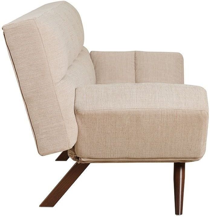Bronx71 - Slaapbank Timo - Beige - 1,5 Persoons - Gerecyclede Stof - Multifunctioneel