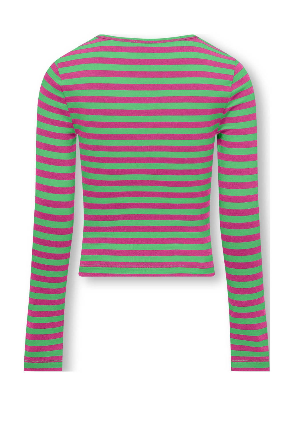 ONLY gestreepte longsleeve KOGHEIDI felgroen/paars