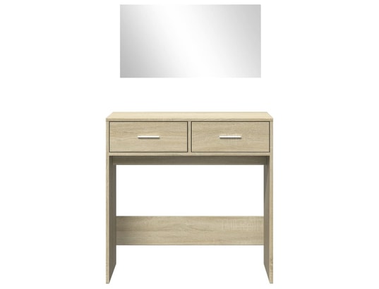 VIDAXL - Coiffeuse avec miroir chêne sonoma 80x39x80 cm