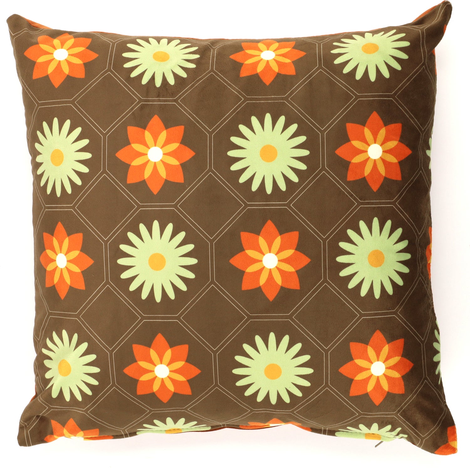 Sierkussen Retro bruin 45 x 45 x 10 cm
