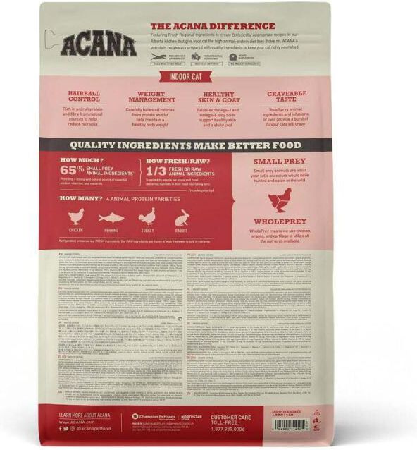 Acana kattenbrokken Indoor Entrée adult kip / gevogelte 1,8 kg