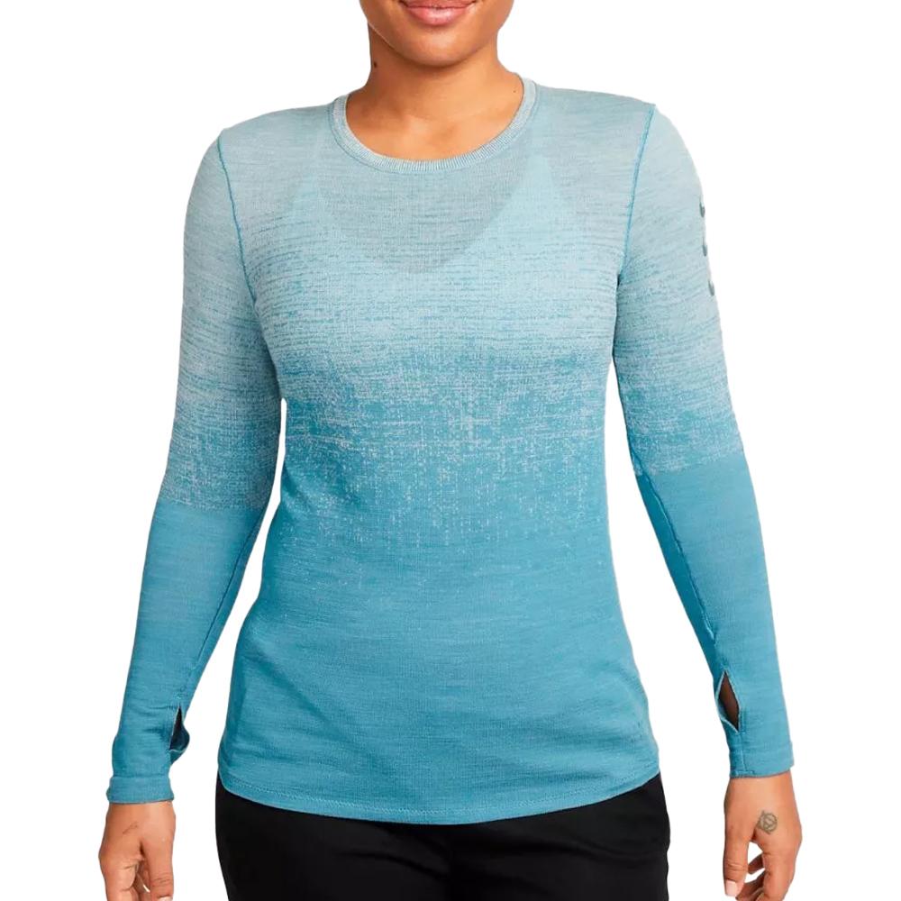 Nike T-shirt Bleu Technique Femme Nike Adv Run