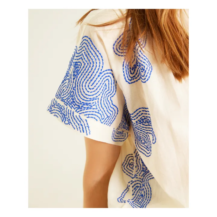 Sacrécoeur Blouse Maya Broderies Fleurs | Blanc