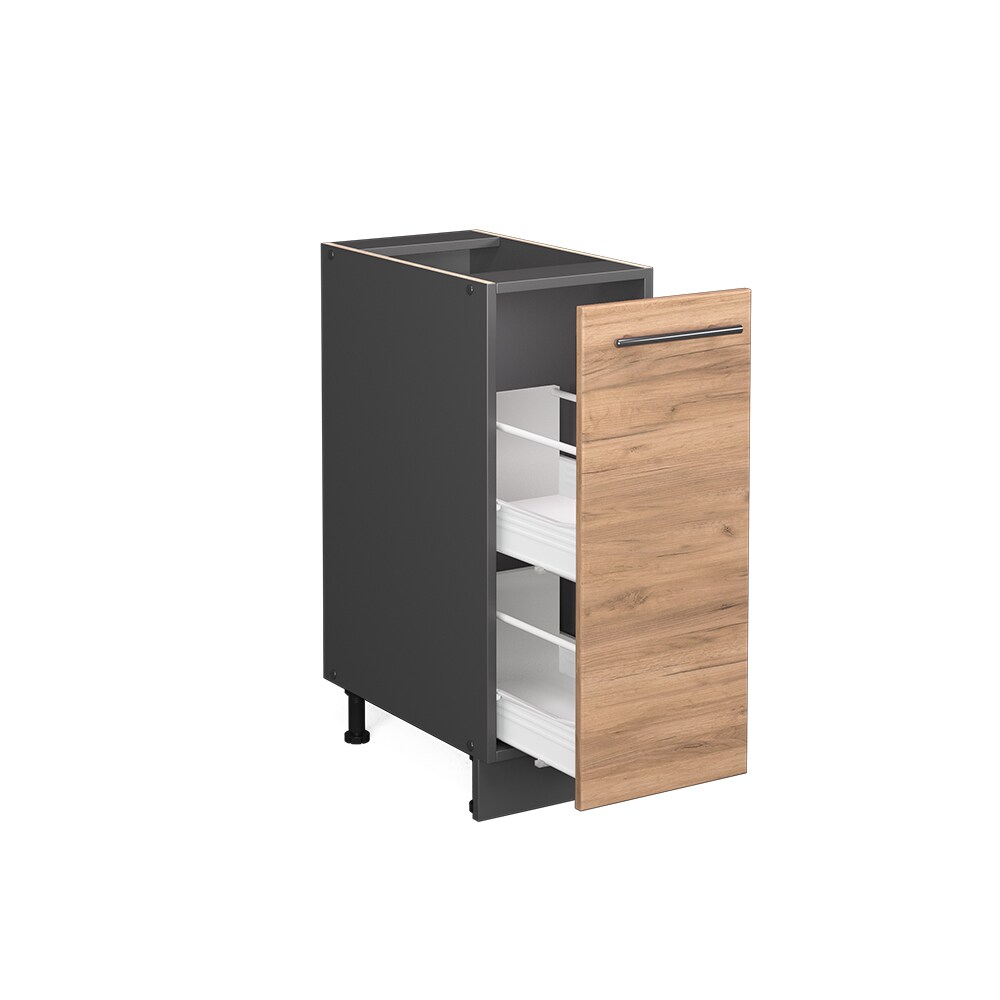 Vicco Apothekerunterschrank Küchenschrank Küchenmöbel Fame-Line Anthrazit Eiche modern 30 cm Küche Einbauküche Einschübe Aufbewahrung Küchenzeile