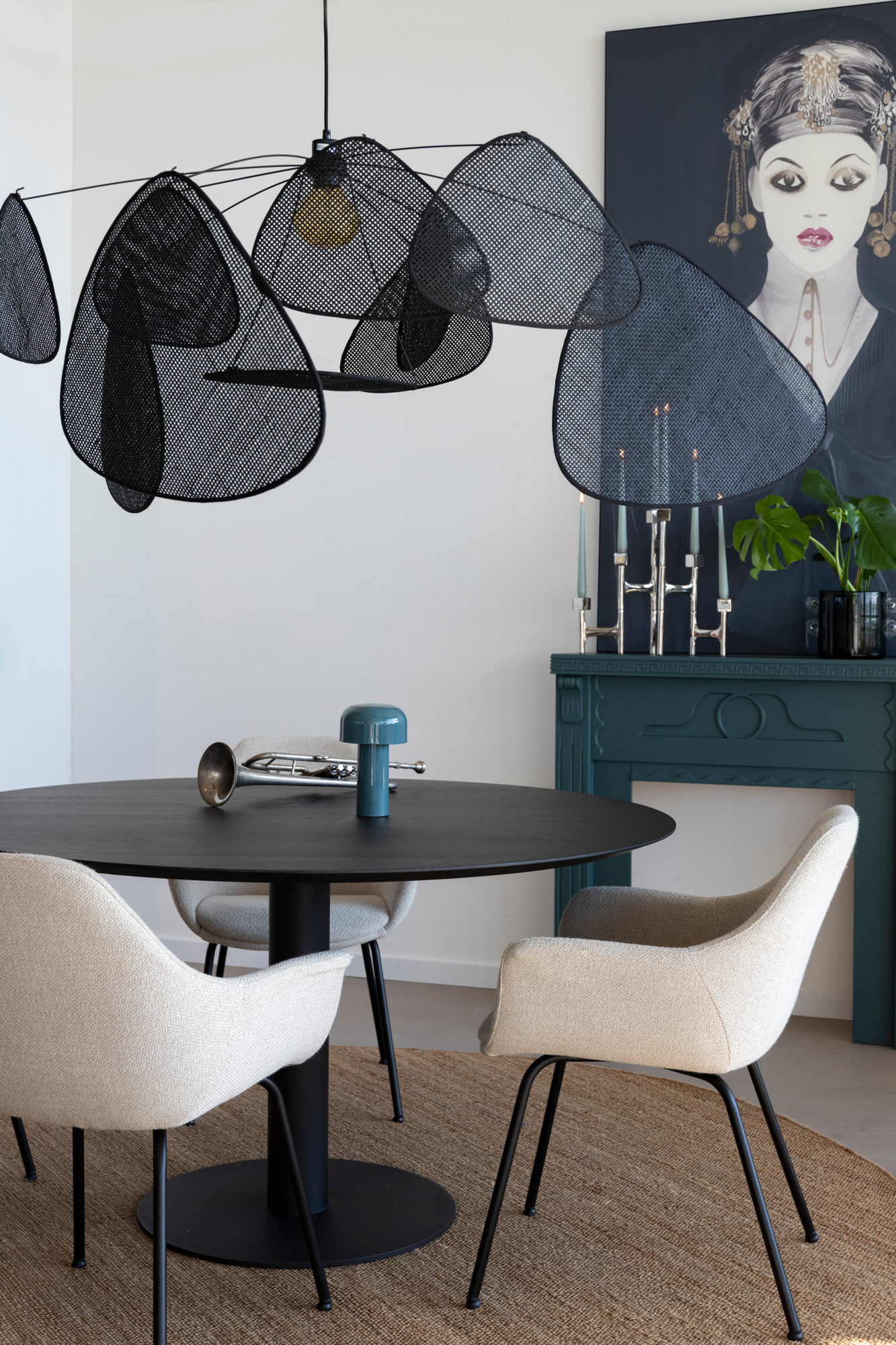 Eettafel Colon Ø140 eiken choco