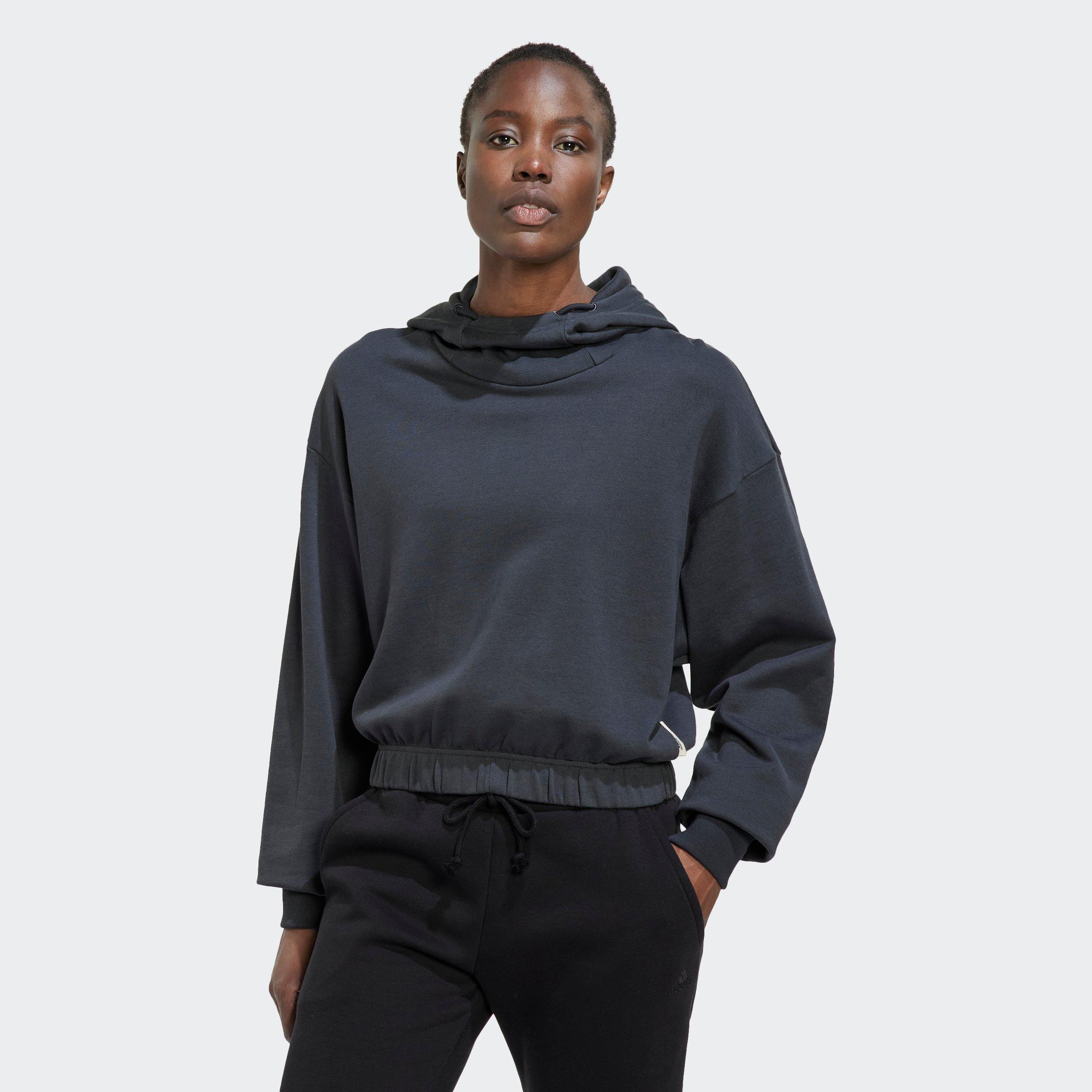 adidas Studio Lounge Cropped Hoodie Womens