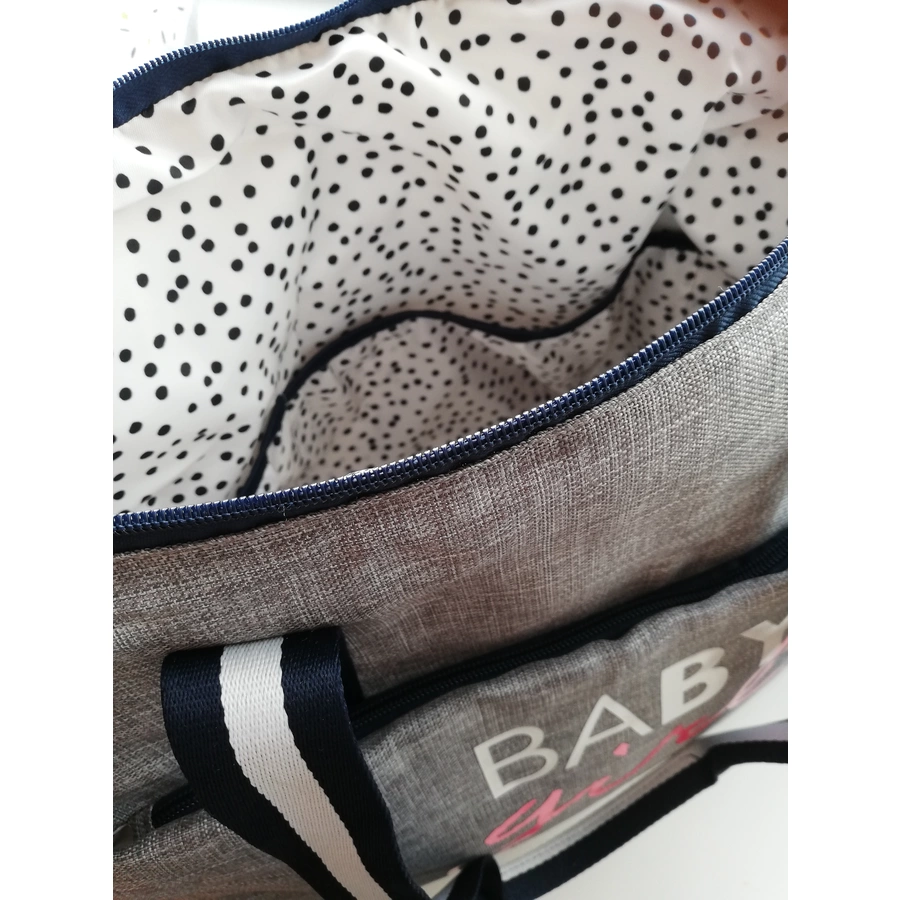 BABY ON BOARD Wickeltasche Simply Duffle Baby Girl grau meliert