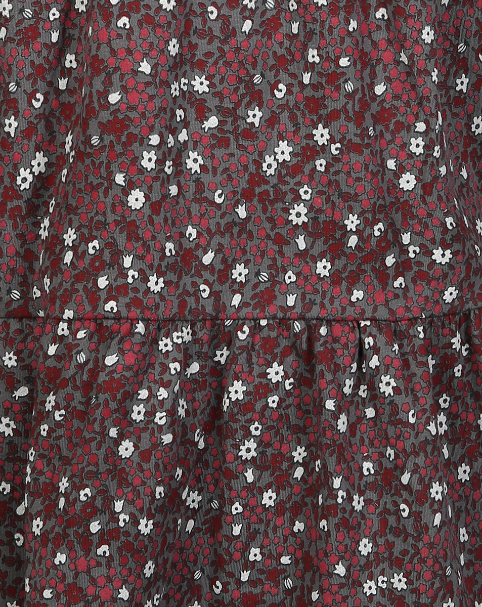 Langarmkleid FLORA AOP in earth