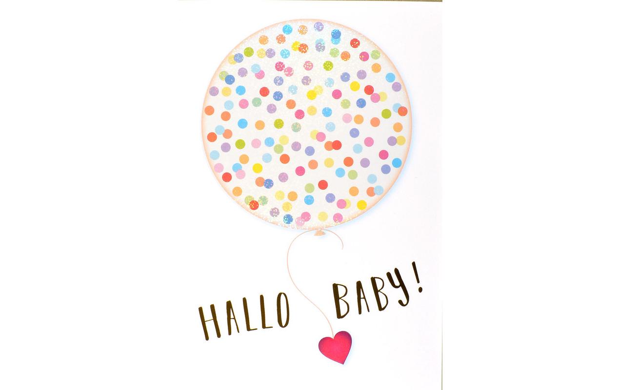 Glückwunschkarte Hallo Baby B6Grusskarte zur Geburt
