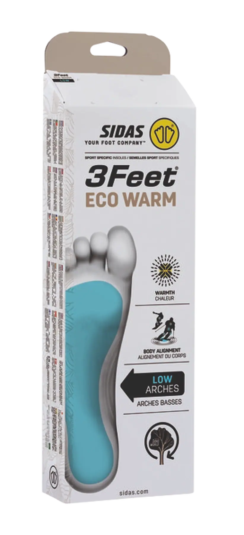 Sidas 3Feet Eco Winter Warm Low Indlægssåler - Såler Skistøvler