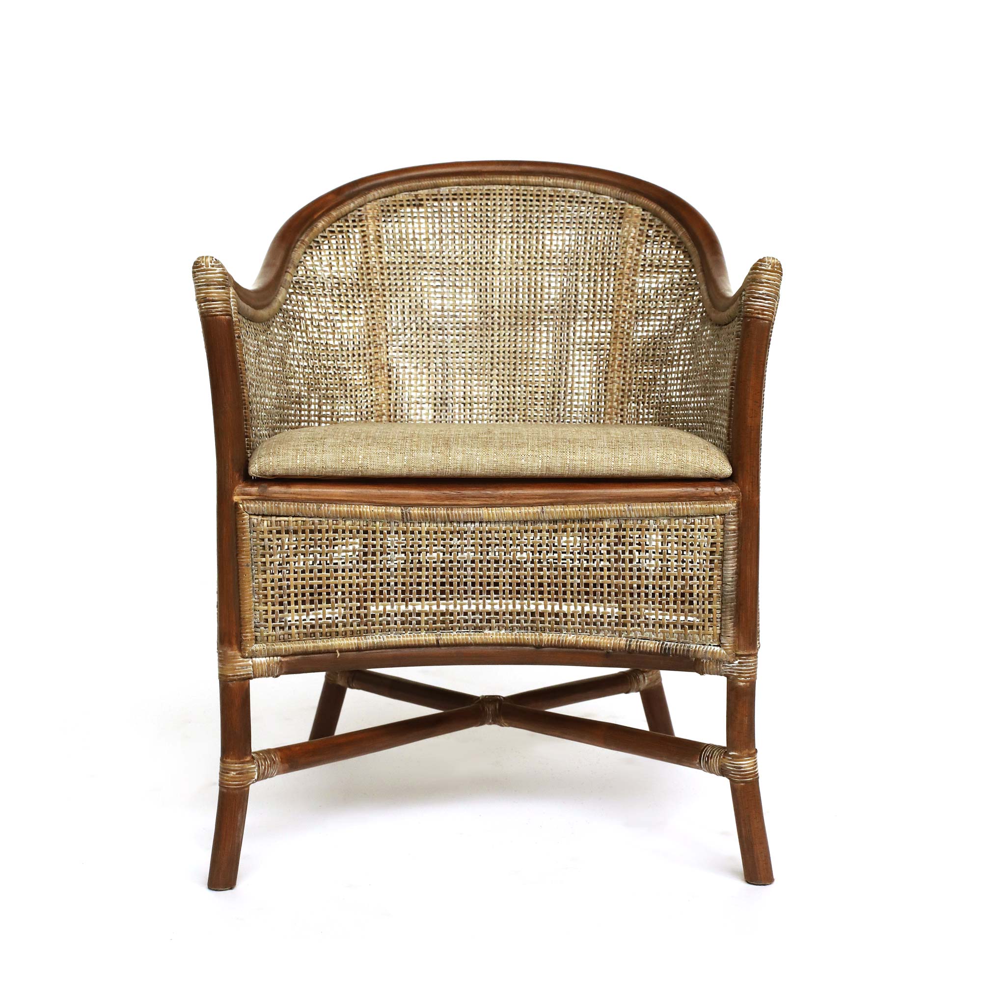 Armsessel 'Sneeg', Rattan, B 58 cm, H 76 cm, L 62 cm von fischer's lagerhaus
