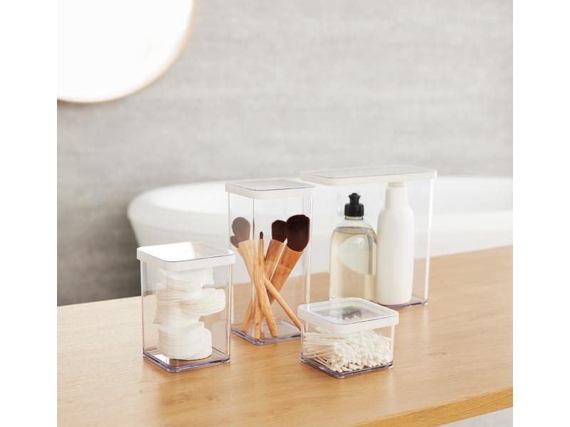 Rotho Vorratsbehälter Premium Loft 2.1 l, Transparent Rechteckiges Vorratsglas