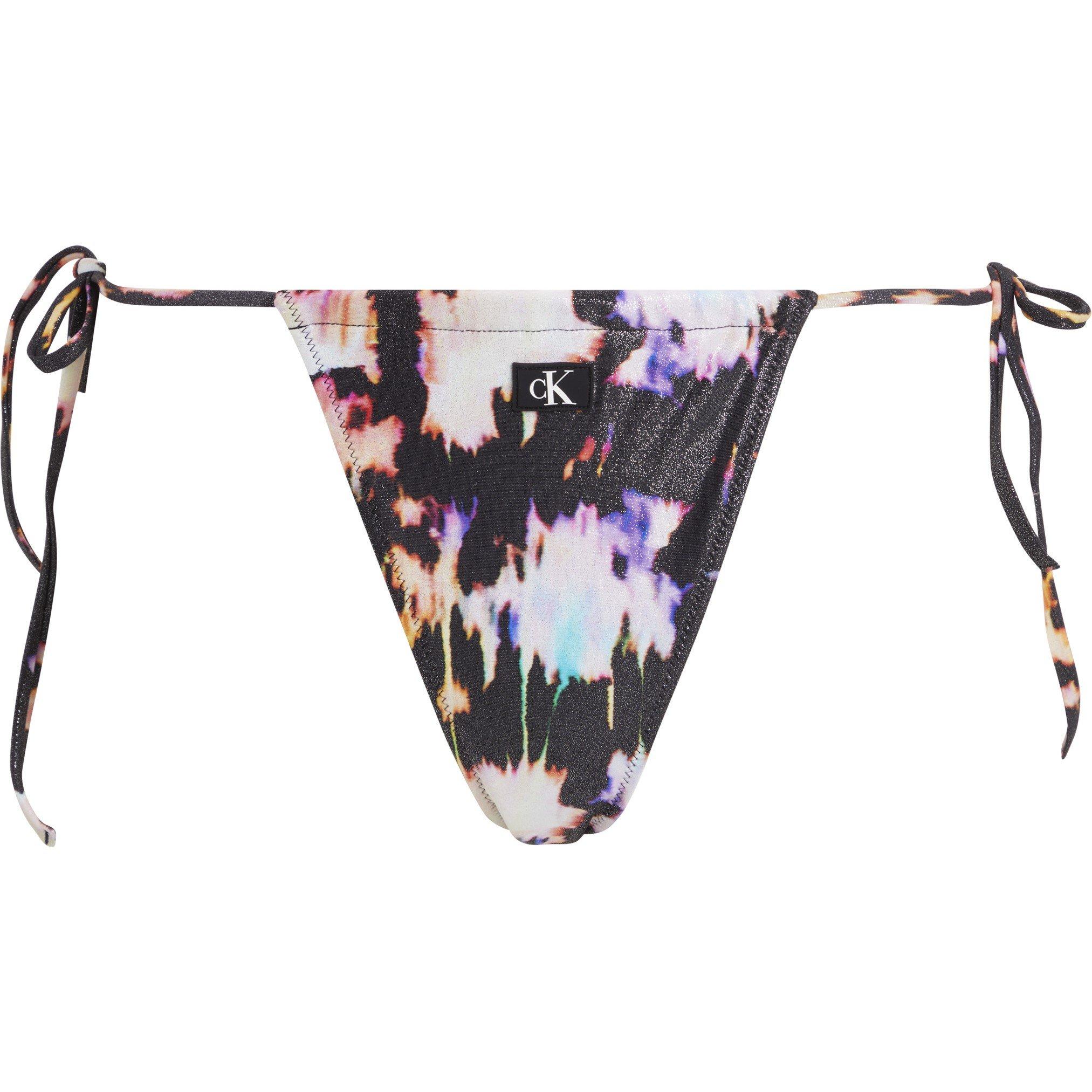 Calvin Klein Monogram Foil Tie Bikini Bottoms