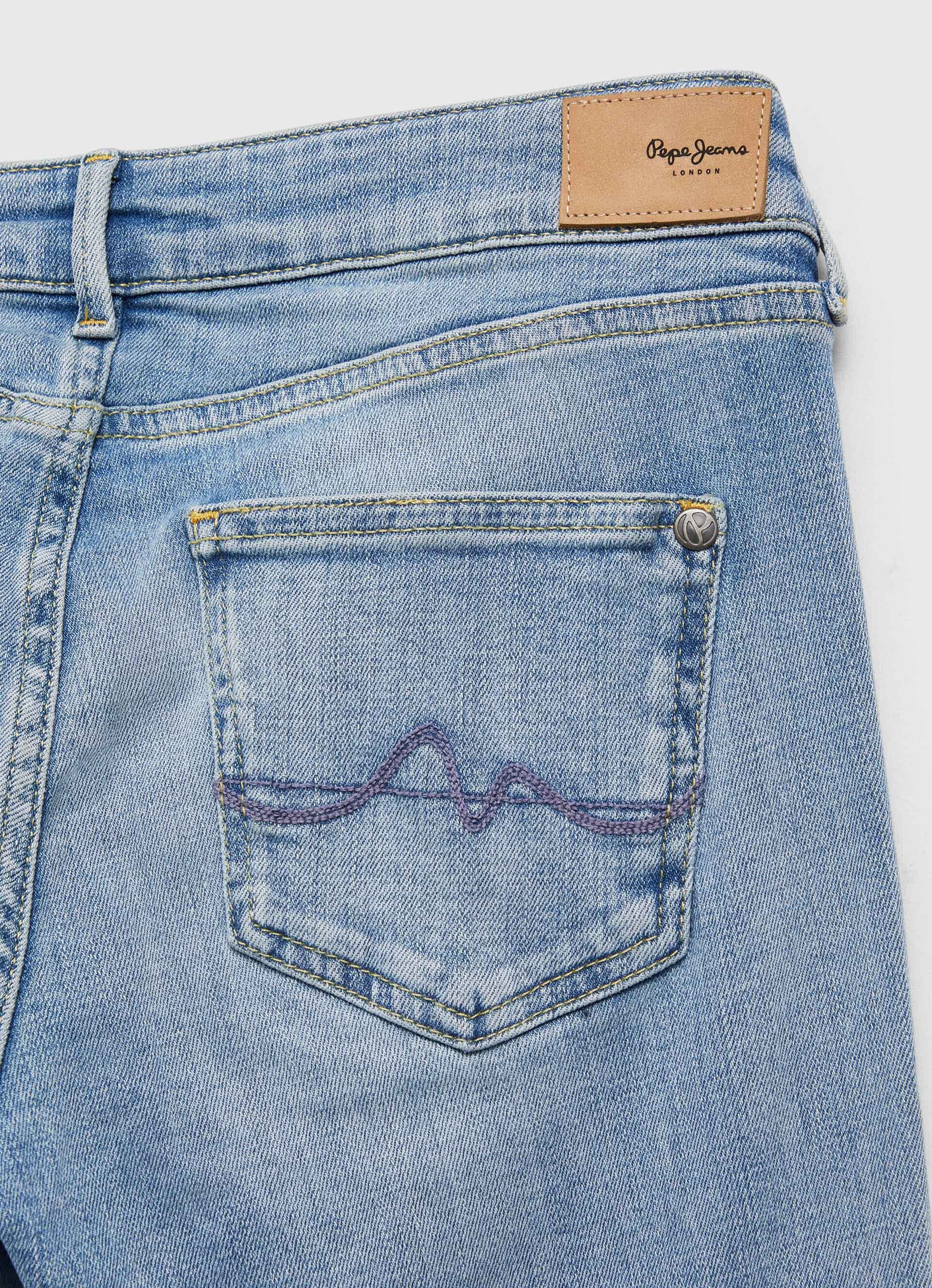 Calça jeans skinny pixie de comprimento médio - jeans