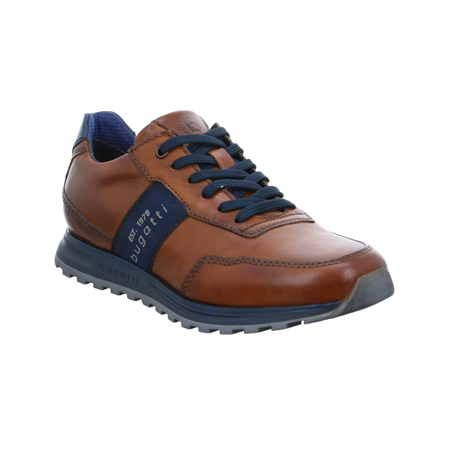 BUGATTI SHOES Halbschuhe Sneaker Cognac Leder