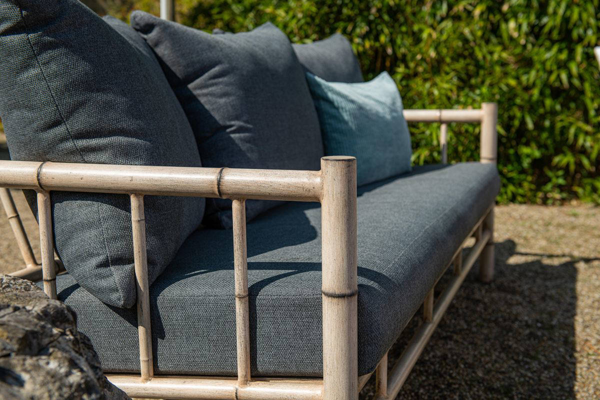 Garden Impressions Garden Impressions Lombok loungeset 4-delig - alu bamboo/  grijs