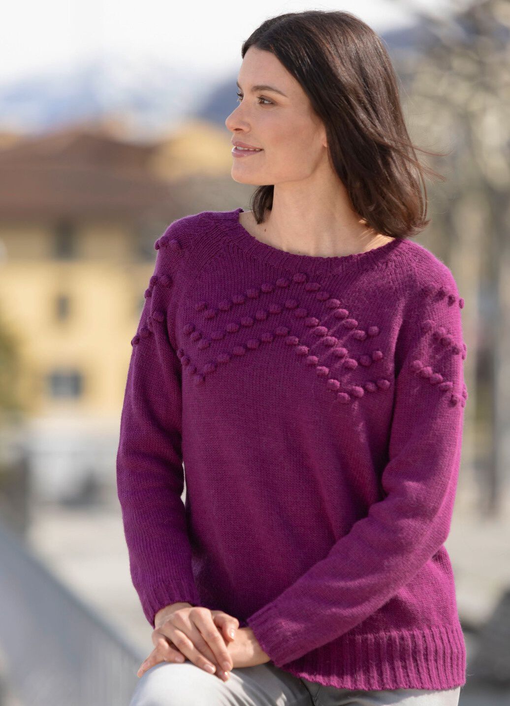 Pullover mit Cloqué-Dessin