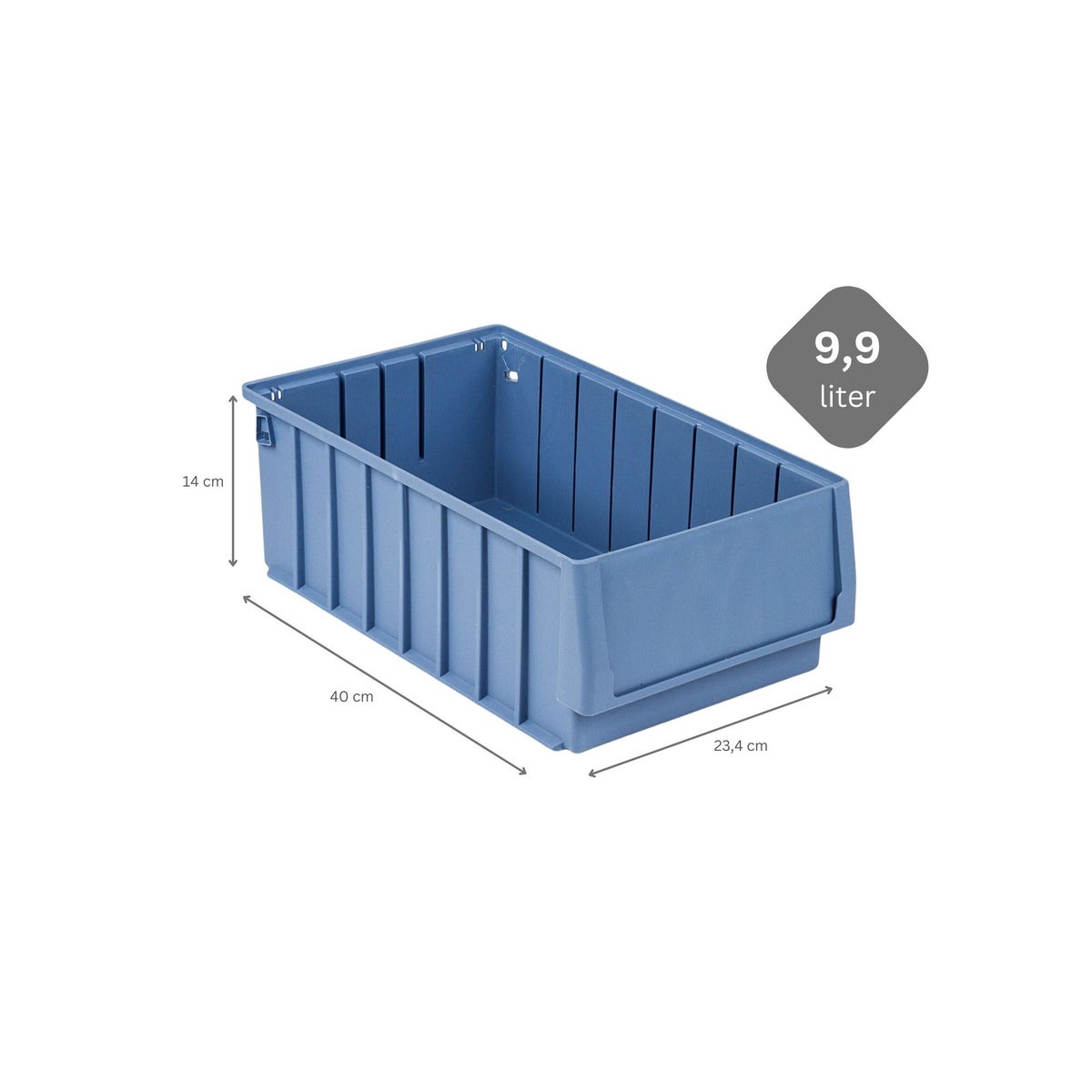 PROREGAL Plankdoos 400 BH met etiket en beschermhoes HxBxD 14 x 23,4 x 40 cm 9,9 liter Opbergdoos Assortimentsdoos Kleine onderdelendoos