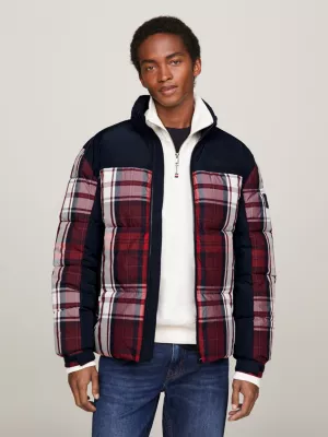Jaqueta puffer xadrez tartan quente TH New York