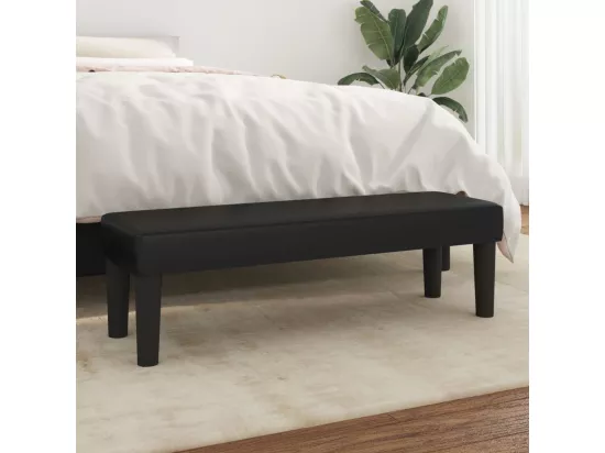 Banc Noir 100x30x30 cm Similicuir