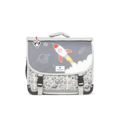 Cartable maternelle réversible Rocket - 35 cm - 1 compartiment - gris - Pol Fox
