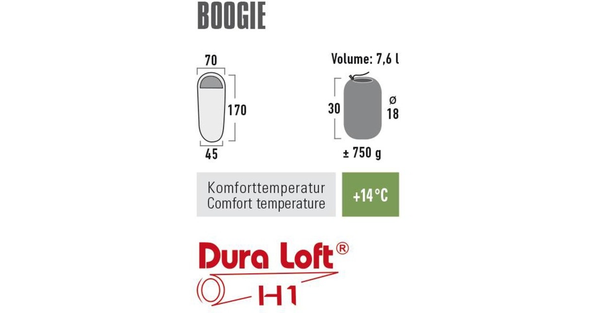High PeakBoogie slaapzak  (Blauw/oranje)