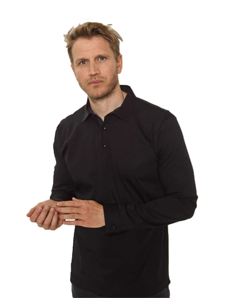 MOS MOSH POLO HOMME M/L PIEPER JERSEY NOIR