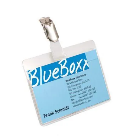 Durable 861219 Namensschild mit Clip, 60 x 90 mm, transparent