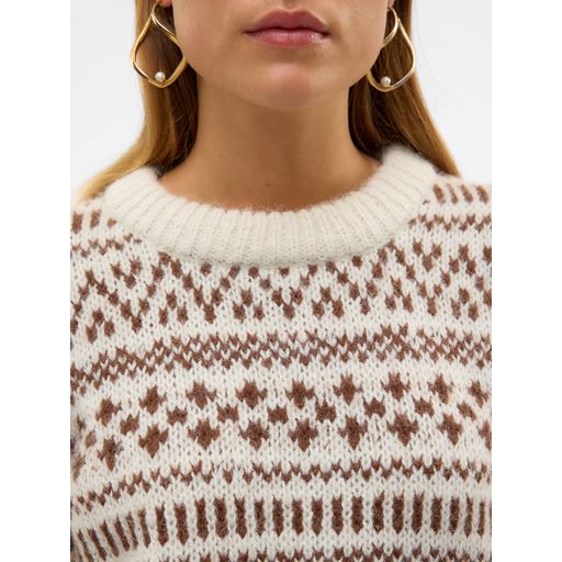Vero Moda Kaira Striktrøje, Birch/Pinecone, M