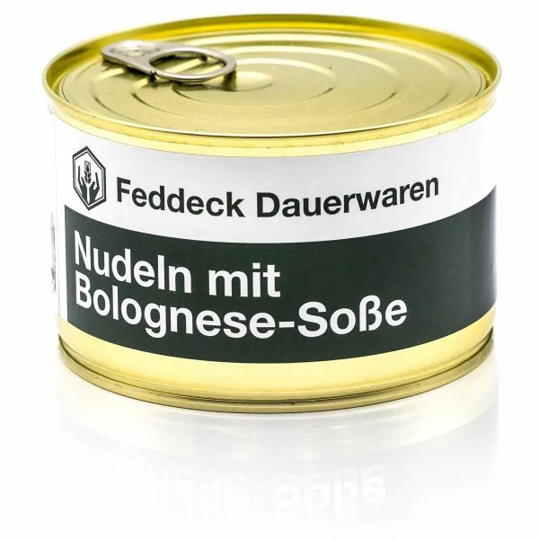 Feddeck Dauerwaren -  Fertiggericht Dose Nudeln Bolognese 400 g