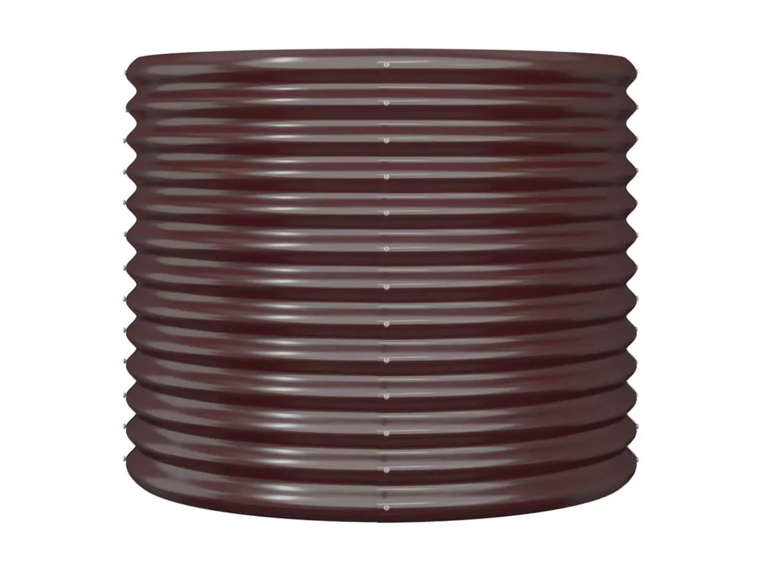 Jardinière de jardin Acier enduit de poudre 80x80x68 cm Marron