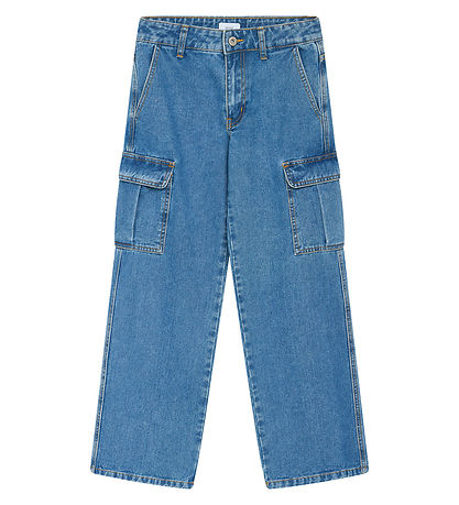 Grønt Jeans - Worki Low Waist Cargo - Authentic Blue