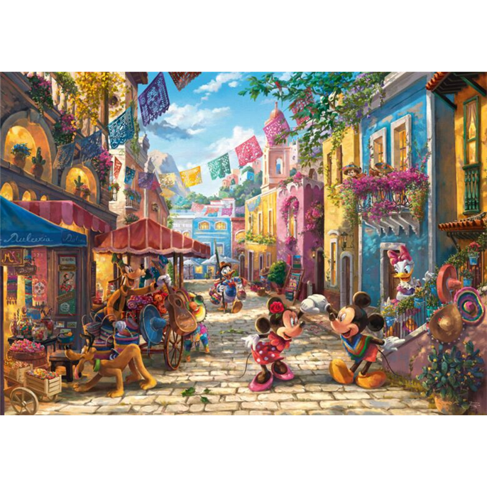 Puzzle : 6000 pièces - Mickey et Minnie à Mexico