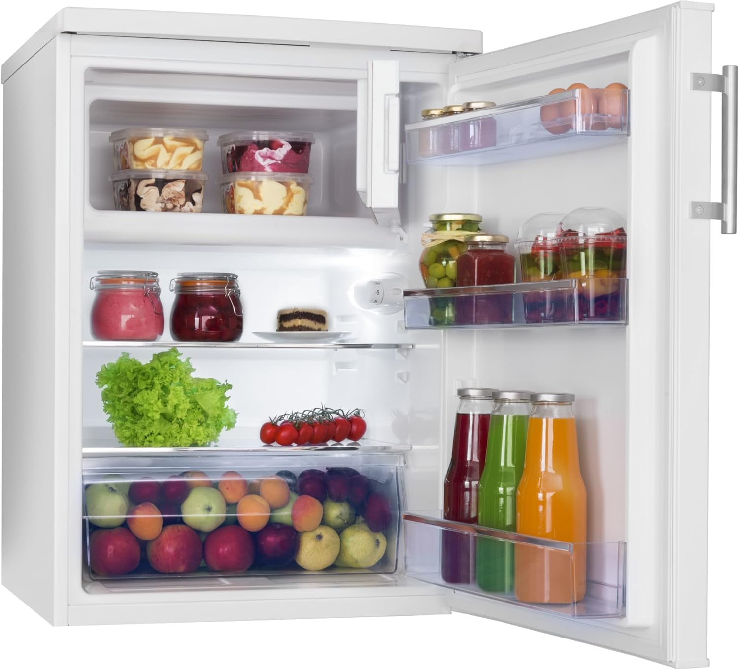 Amica Kühlschrank mit Gefrierfach KS 361 120 W / 85 cm / 136 l/EEK C
