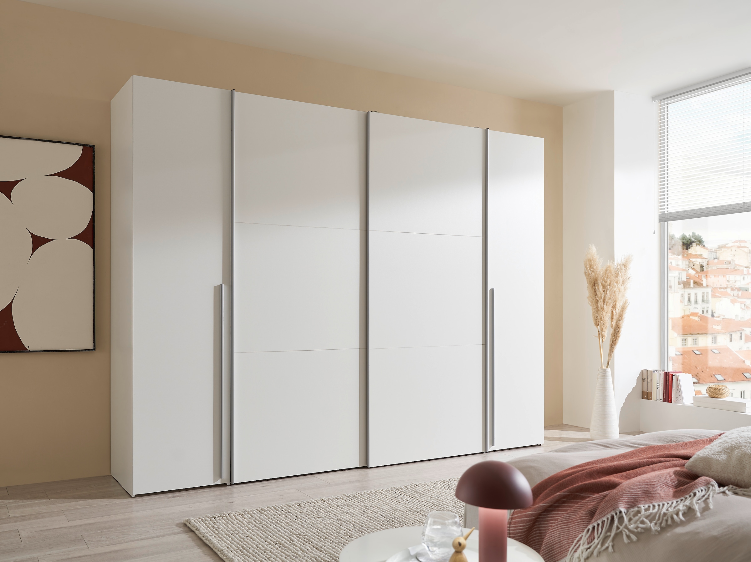 Schlafkontor Schwebetürenschrank »Maturs Drehtürenschrank« 2 Schwebetüren, 2 Drehtüren mit 10 Einlegeböden und 2 Kleiderstangen